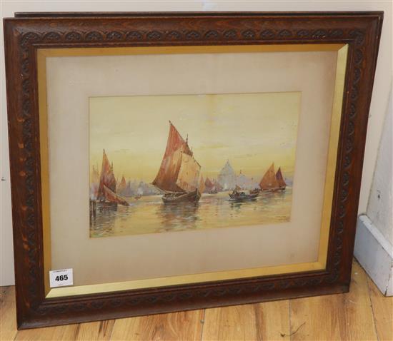 Walter Hayes, pair of watercolours, Views of Venice, signed, 25 x 38cm